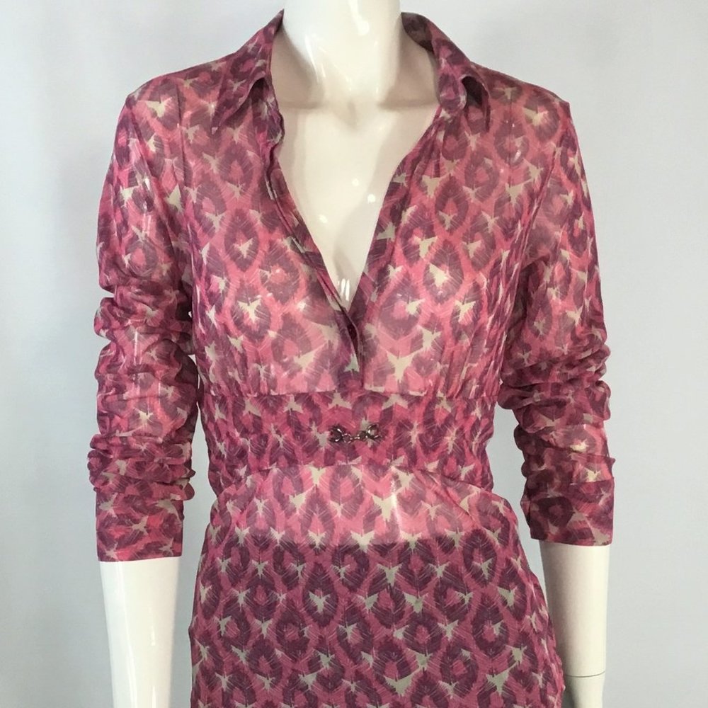 Mexx Sheer Feather Print Blouse